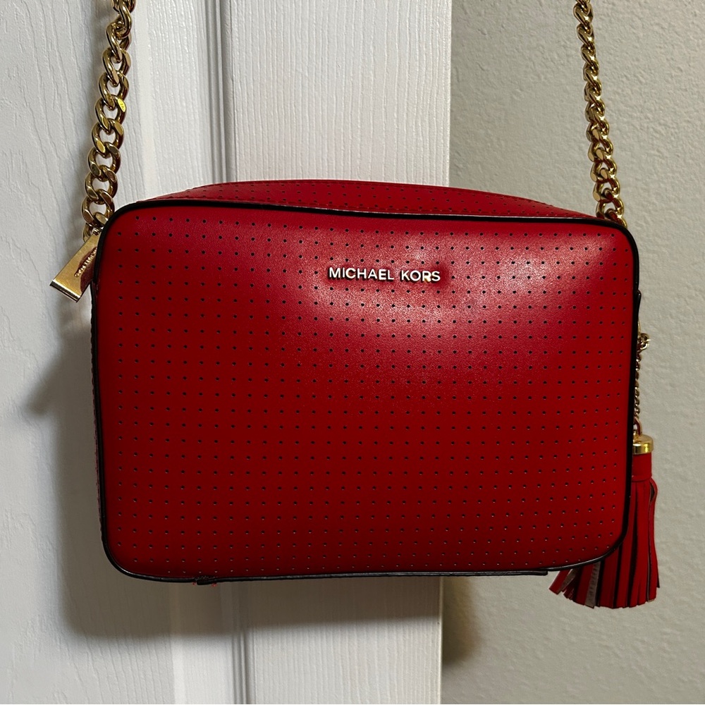 Michael Kors Cherry Red Crossbody Bag